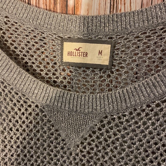 Hollister sparkly silver sweater size medium - Picture 2 of 5